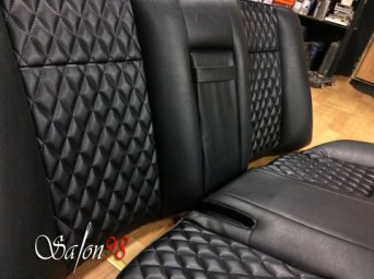 Salon98. Перетяжка сидений с ромбами на центральных вставках